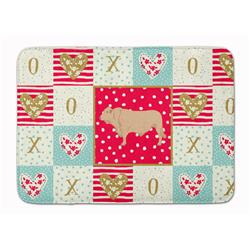 19 x 27 in. Charolais Cow Love Machine Washable Memory Foam Mat