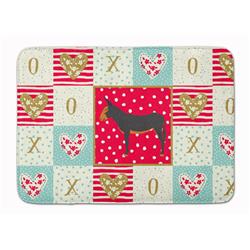19 x 27 in. Catalan Donkey Love Machine Washable Memory Foam Mat