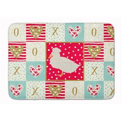19 x 27 in. Crested Duck Love Machine Washable Memory Foam Mat