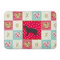 19 x 27 in. Chausie Black Cat Love Machine Washable Memory Foam Mat