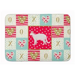 CK5596RUG 19 x 27 in. White Devon Rex Cat Love Machine Washable Memory Foam Mat