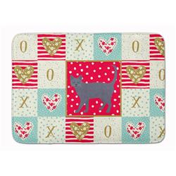 19 x 27 in. Korat No.3 Cat Love Machine Washable Memory Foam Mat
