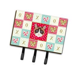 6 x 2 x 9 in. Snowshoe Cat Love Leash or Key Holder