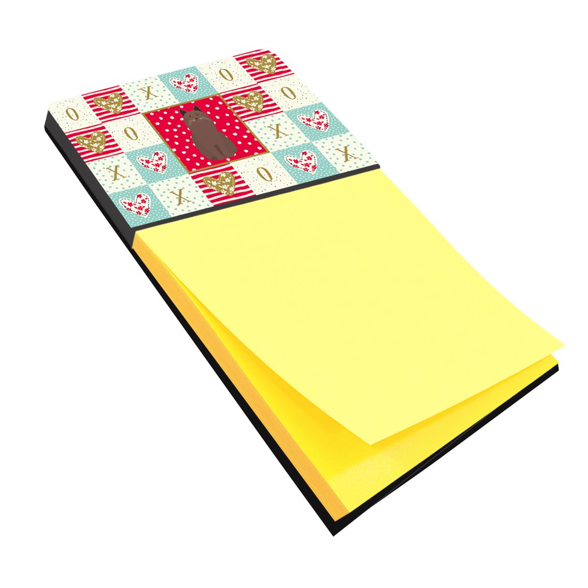 CK5804SN 3 x 3 in. York Chocolate Cat Love Sticky Note Holder
