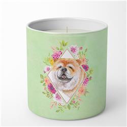10 oz Chow Chow No.2 Green Flowers Decorative Soy Candle