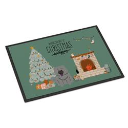 CK7702JMAT 24 x 36 in. Blue Chow Chow Christmas Everyone Indoor or Outdoor Mat