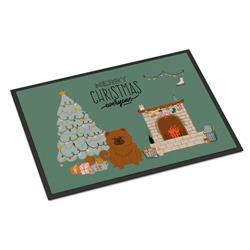 CK7705JMAT 24 x 36 in. Red Chow Chow Christmas Everyone Indoor or Outdoor Mat