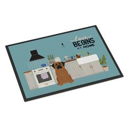 CK7719JMAT 24 x 36 in. Brindle Mastiff Kitchen Scene Indoor or Outdoor Mat