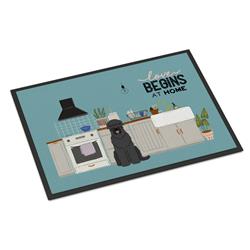 CK7730JMAT 24 x 36 in. Black Russian Terrier Kitchen Scene Indoor or Outdoor Mat
