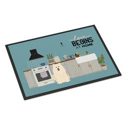 24 x 36 in. Samoyed Kitchen Scene Indoor or Outdoor Mat