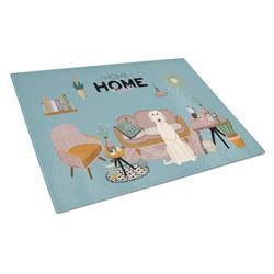 CK7910LCB Irish Wolfhound Sweet Home Glass Cutting Board - Large