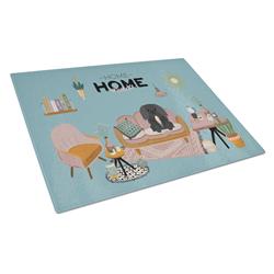 CK7952LCB Black Pekingese Sweet Home Glass Cutting Board - Large