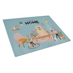 CK7969LCB Fawn English Bulldog Sweet Home Glass Cutting Board - Large