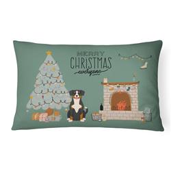 12 x 3 x 16 in. Entlebucher Christmas Everyone Canvas Fabric Decorative Pillow