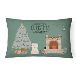 12 x 3 x 16 in. Westie Christmas Everyone Canvas Fabric Decorative Pillow