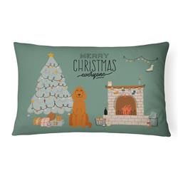 12 x 3 x 16 in. Irish Setter Christmas Everyone Canvas Fabric Decorative Pillow