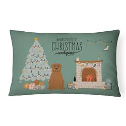 12 x 3 x 16 in. Dogue De Bourdeaux Christmas Everyone Canvas Fabric Decorative Pillow