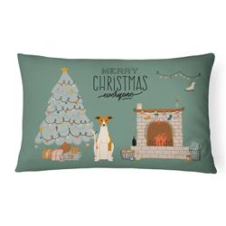12 x 3 x 16 in. Whippet Christmas Everyone Canvas Fabric Decorative Pillow