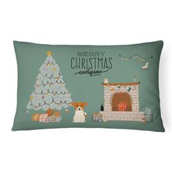 12 x 3 x 16 in. Jack Russell Terrier Christmas Everyone Canvas Fabric Decorative Pillow
