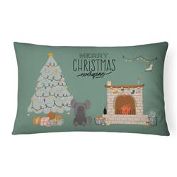 12 x 3 x 16 in. Black Chinese Crested Christmas Everyone Canvas Fabric Decorative Pillow