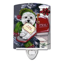 6 x 4 in. Westie Christmas Letter to Santa Ceramic Night Light