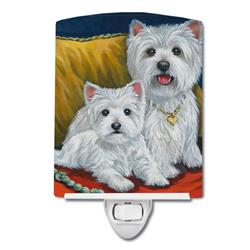 6 x 4 in. Westie Mom & Pup Ceramic Night Light