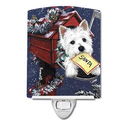 6 x 4 in. Westie Zoes Christmas List Ceramic Night Light