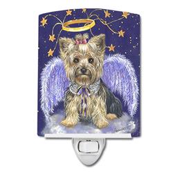 6 x 4 in. Yorkie Christmas Angel Ceramic Night Light