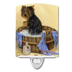 6 x 4 in. Yorkie Bath Time Ceramic Night Light