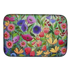 Picture of Carolines Treasures PPD3013DDM 14 x 21 in. Enchanted Garden Flowers Dish Drying Mat