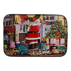 Picture of Carolines Treasures PJH3003DDM 14 x 21 in. Santa Claus Placing the Presents Dish Drying Mat