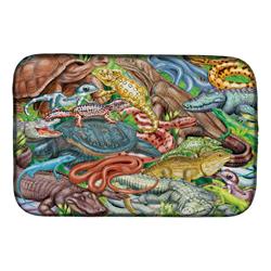 Picture of Carolines Treasures PRS4034DDM 14 x 21 in. Scales & Tails, Snakes, Turtle, Reptiles Dish Drying Mat