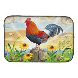 Picture of Carolines Treasures PRS4038DDM 14 x 21 in. Rooster At Dawn Dish Drying Mat