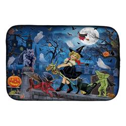 Picture of Carolines Treasures PRS4048DDM 14 x 21 in. Littlest Witchs Halloween Party Dish Drying Mat
