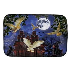 Picture of Carolines Treasures PRS4051DDM 14 x 21 in. Halloween Owl Express Dish Drying Mat
