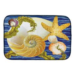 Picture of Carolines Treasures PRS4056DDM 14 x 21 in. Cut Nautilus & Starfish Dish Drying Mat