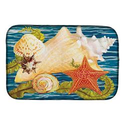 Picture of Carolines Treasures PRS4057DDM 14 x 21 in. Conch Starfish & Cockle II Dish Drying Mat