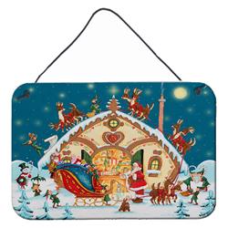 8 x 12 in. Santa Claus Loading the Sleigh Wall or Door Hanging Prints