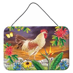 8 x 12 in. White Rooster Wall or Door Hanging Prints