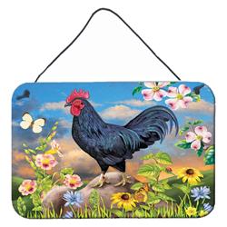 8 x 12 in. Black Rooster Wall or Door Hanging Prints