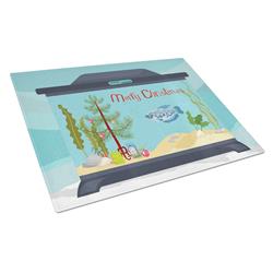 Opaline Gourami Merry Christmas Glass Cutting Board - Large