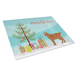 American Bobtail No.2 Cat Merry Christmas Glass Cutting Board - Large