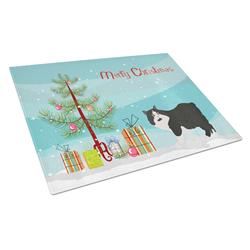 Cymric Cat Merry Christmas Glass Cutting Board - Large