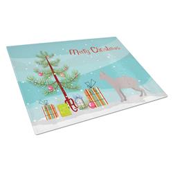 Don Sphynx Cat Merry Christmas Glass Cutting Board - Large