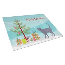 Korat No.3 Cat Merry Christmas Glass Cutting Board - Large
