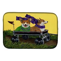 Picture of Carolines Treasures PPP3257DDM 14 x 21 in. Corgi Express Dish Drying Mat