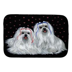 Picture of Carolines Treasures PPP3263DDM 14 x 21 in. Maltese Sweethearts Dish Drying Mat