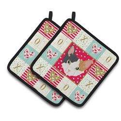 CK5166PTHD 7.5 x 7.5 in. Skookum Cat Love Pair of Pot Holders