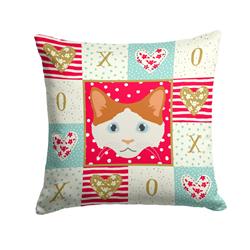 14 x 3 x 14 in. La Perm Cat Love Fabric Decorative Pillow