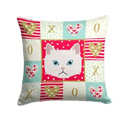 14 x 3 x 14 in. Napoleon Cat Love Fabric Decorative Pillow